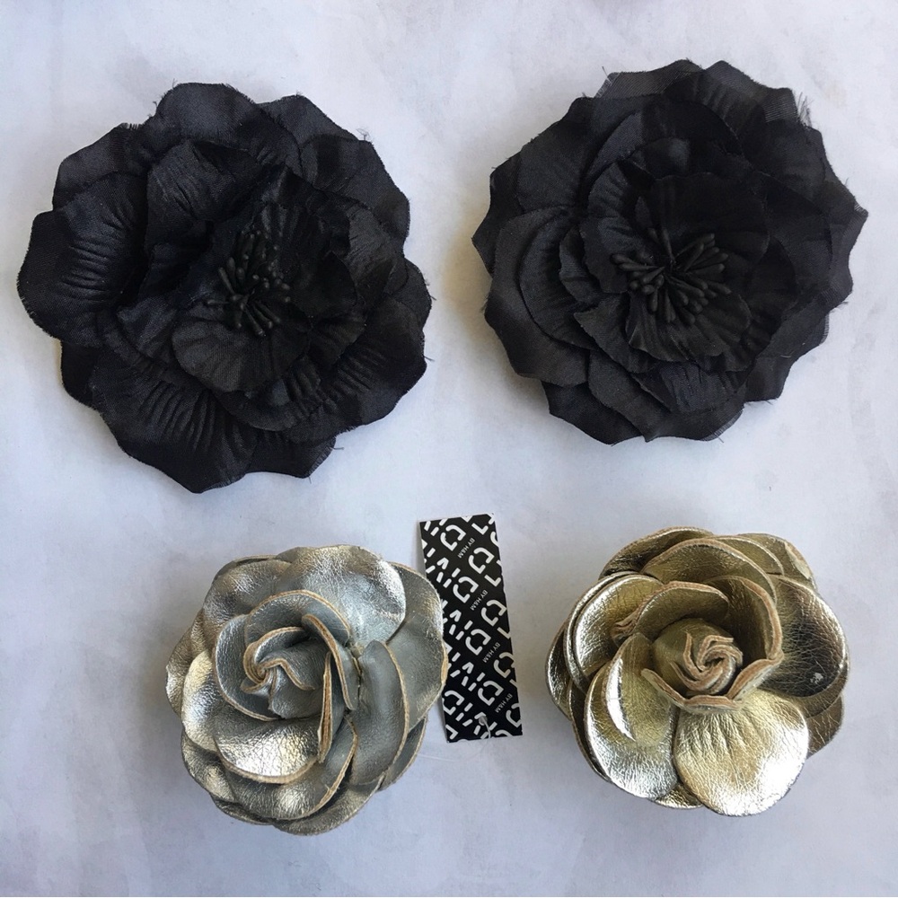 Bundle of 23 Fabric flower Brooch / Hair Clip - Picture 8 of 16